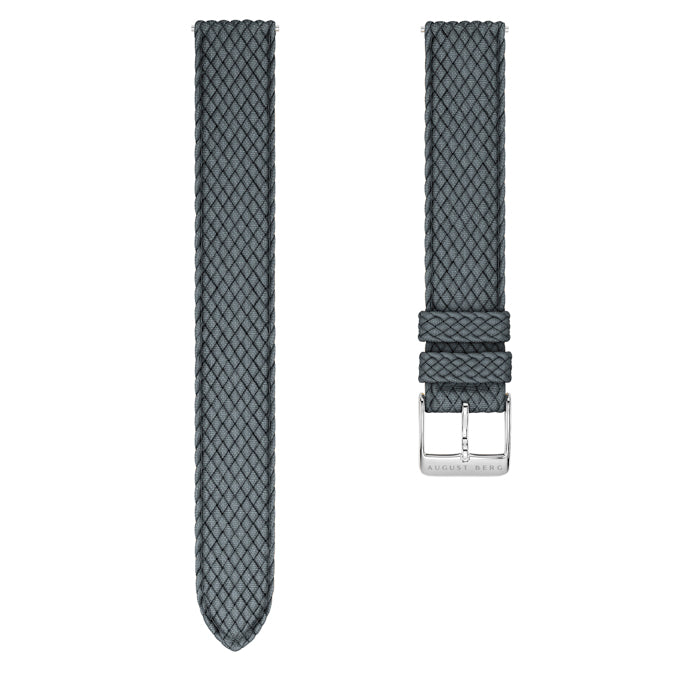 Grey Perlon Silver Buckle Strap - August Berg