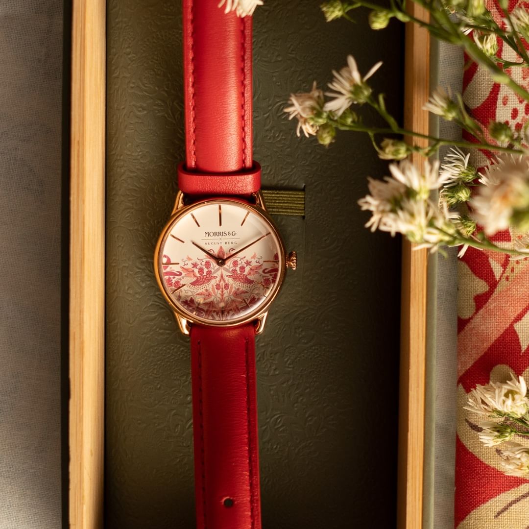 New Simply Strawberry Thief | Madder Rouge Italian Leather | Rose Gold (2023) - August Berg