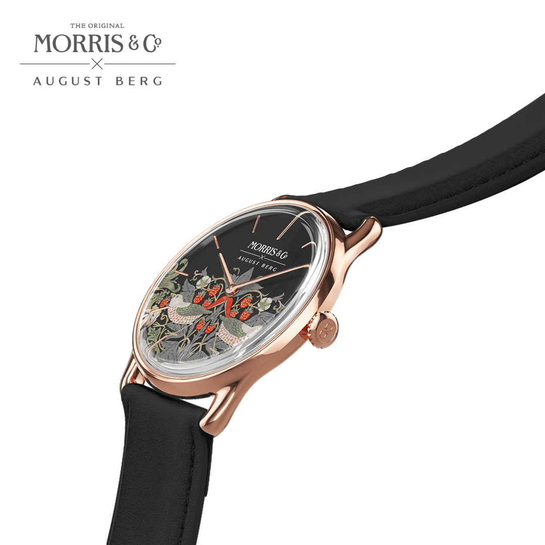 Simply Strawberry Thief Cochineal Black - August Berg