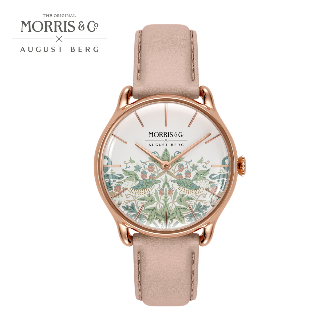 New Simply Strawberry Thief | Cochineal Pink Italian Leather