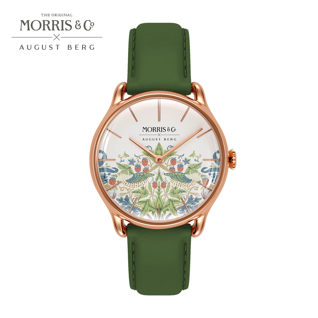 Simply Strawberry Thief Cochineal Green - August Berg