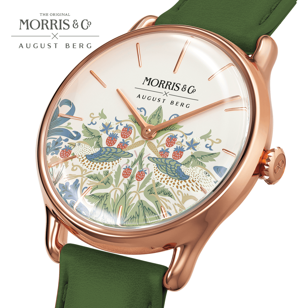 Simply Strawberry Thief Cochineal Green - August Berg