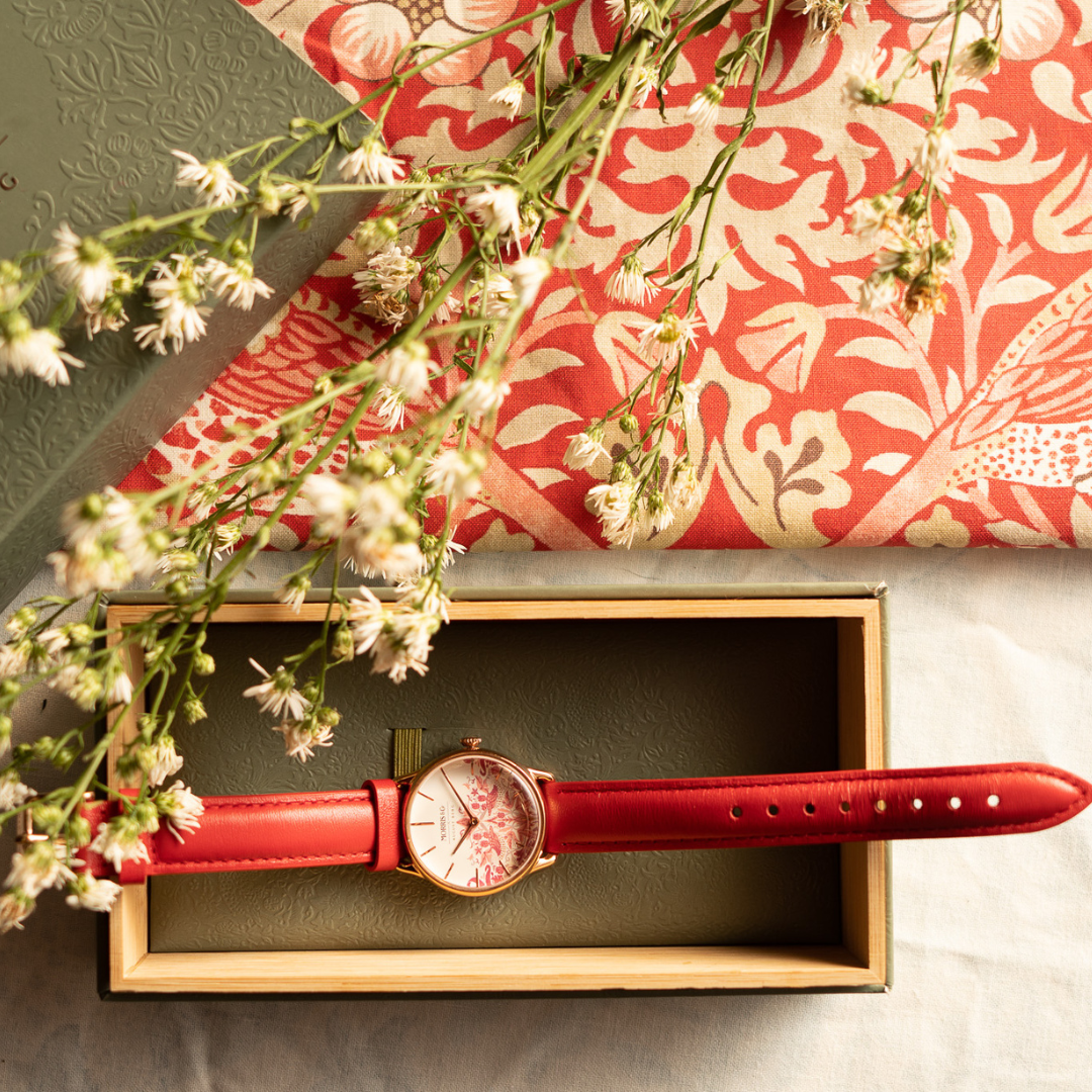New Simply Strawberry Thief | Madder Rouge Italian Leather | Rose Gold (2023) - August Berg
