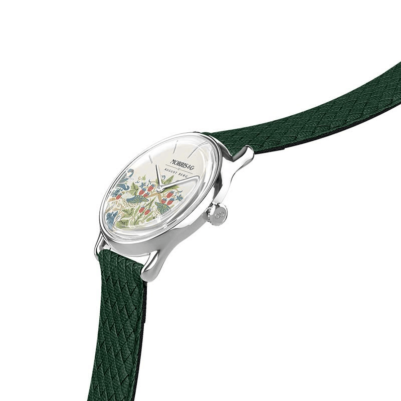 Simply Strawberry Thief Cochineal Olive Green - August Berg