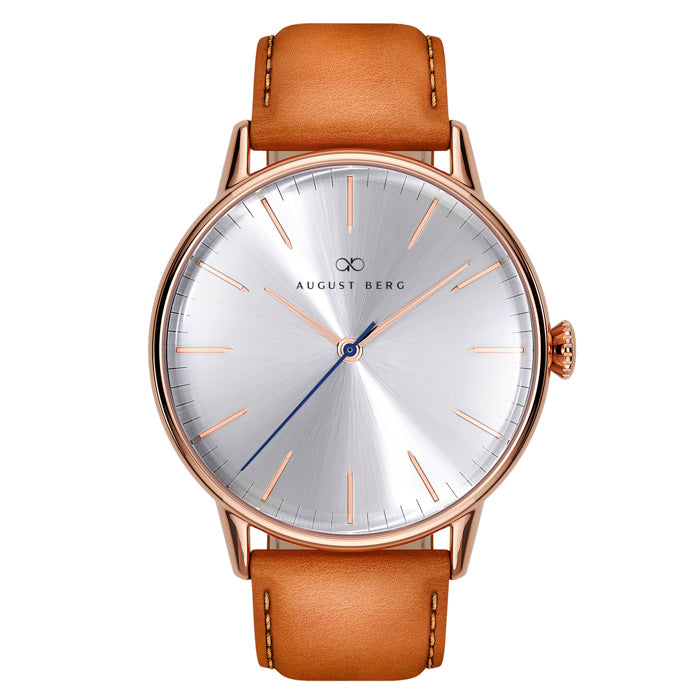 Simply Rose Gold Light Brown Leather - August Berg