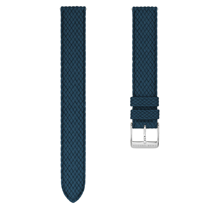 Indigo Perlon Silver Buckle Strap - August Berg