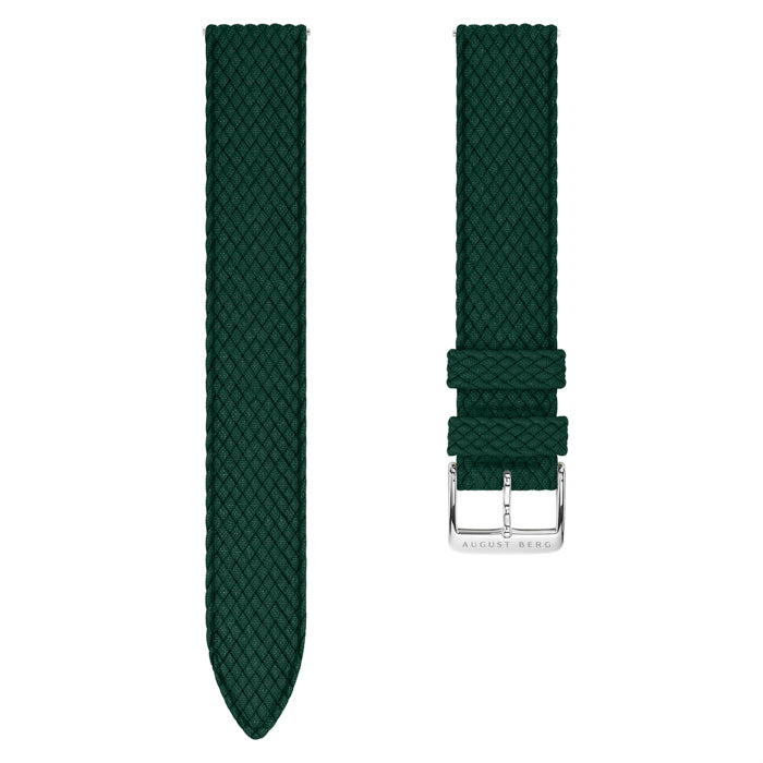 Green Perlon Silver Buckle Strap - August Berg