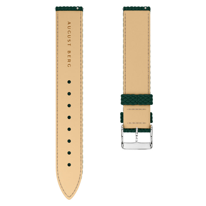 Green Perlon Silver Buckle Strap - August Berg