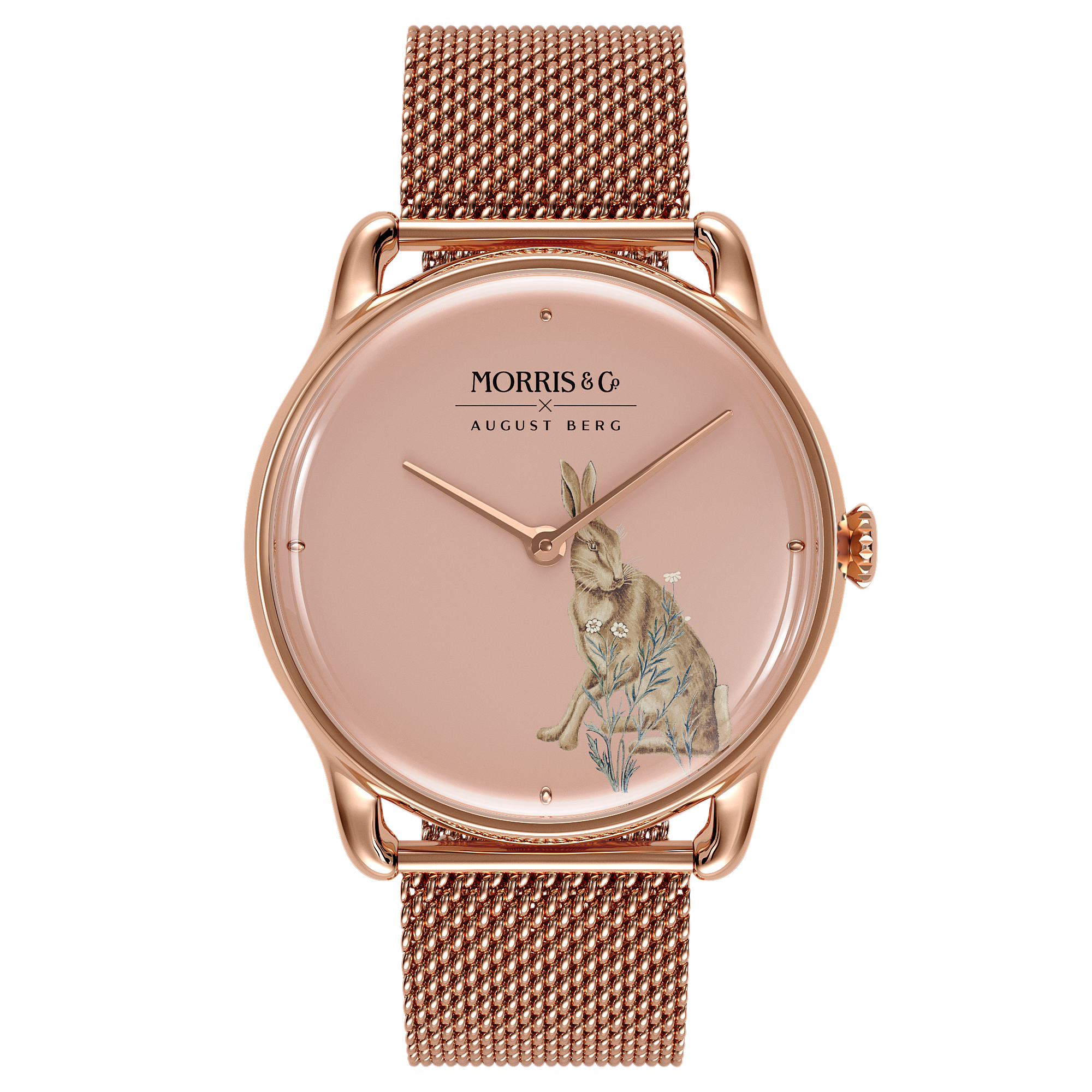 Primrose Forest Hare Rose Gold Mesh - August Berg
