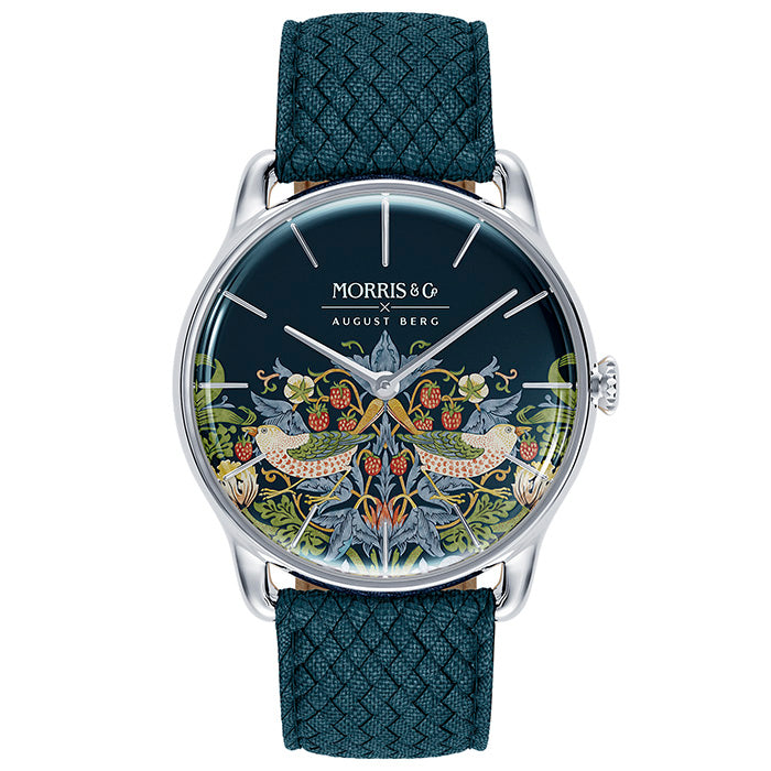 Morris & Co. Indigo Silver Strawberry Thief Watch – August Berg