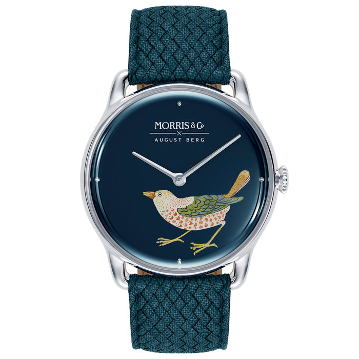 Morris & Co. Indigo Silver Strawberry Thief Bird Watch – August Berg