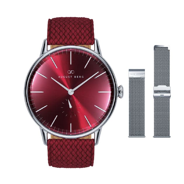 Serenity Burgundy Gift Set with Perlon Strap alternate view