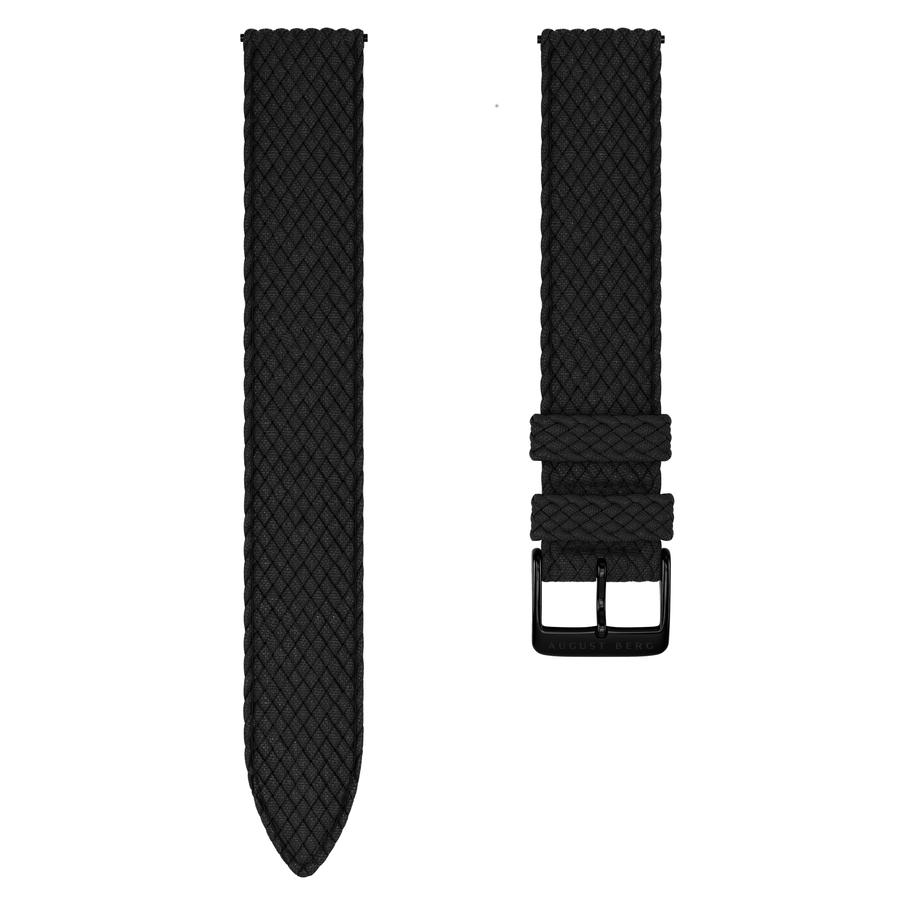Black Perlon Strap with Matt Black Buckle