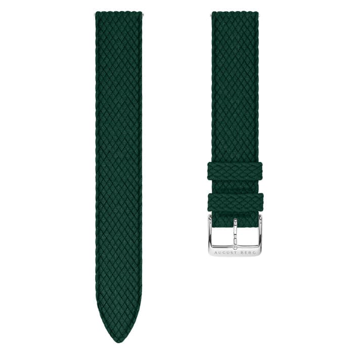 Green Perlon Silver Buckle Strap