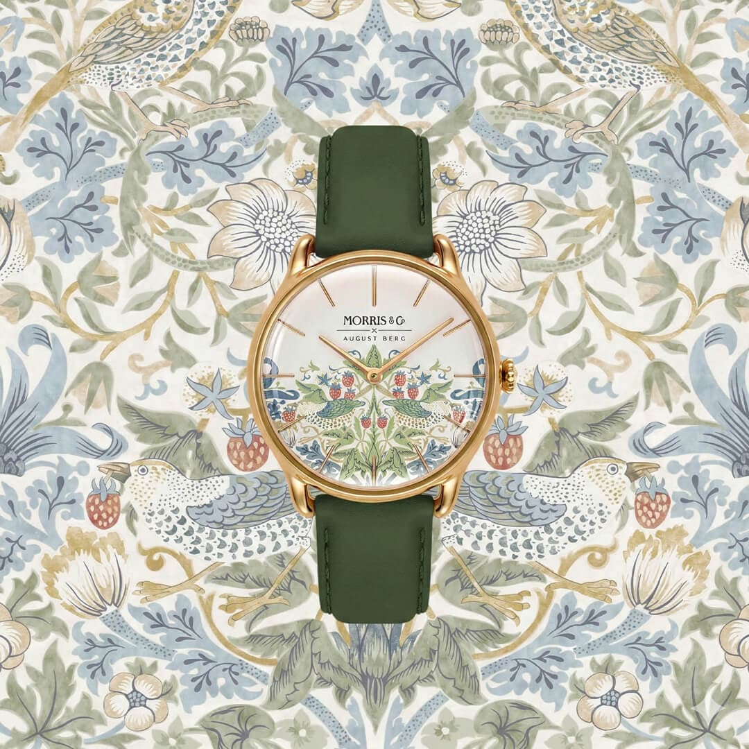 Simply Strawberry Thief Cochineal Olive Green alternate view