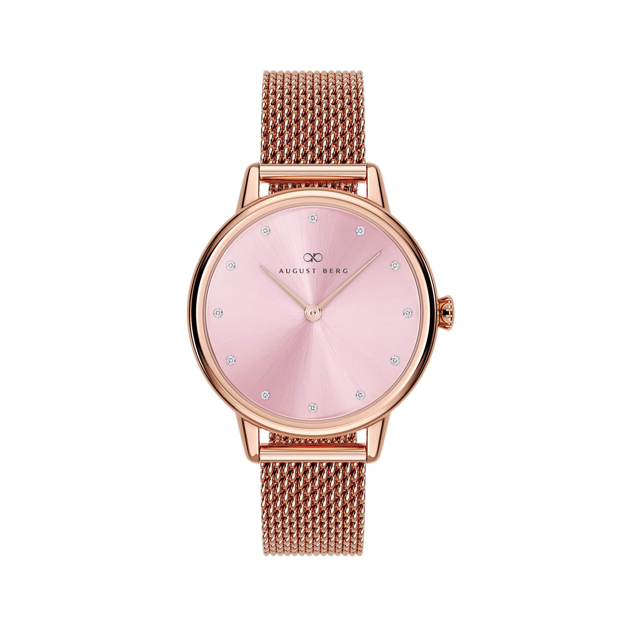 august berg Petite Strawberry Thief Silver Fennel Perlon Strap Watch