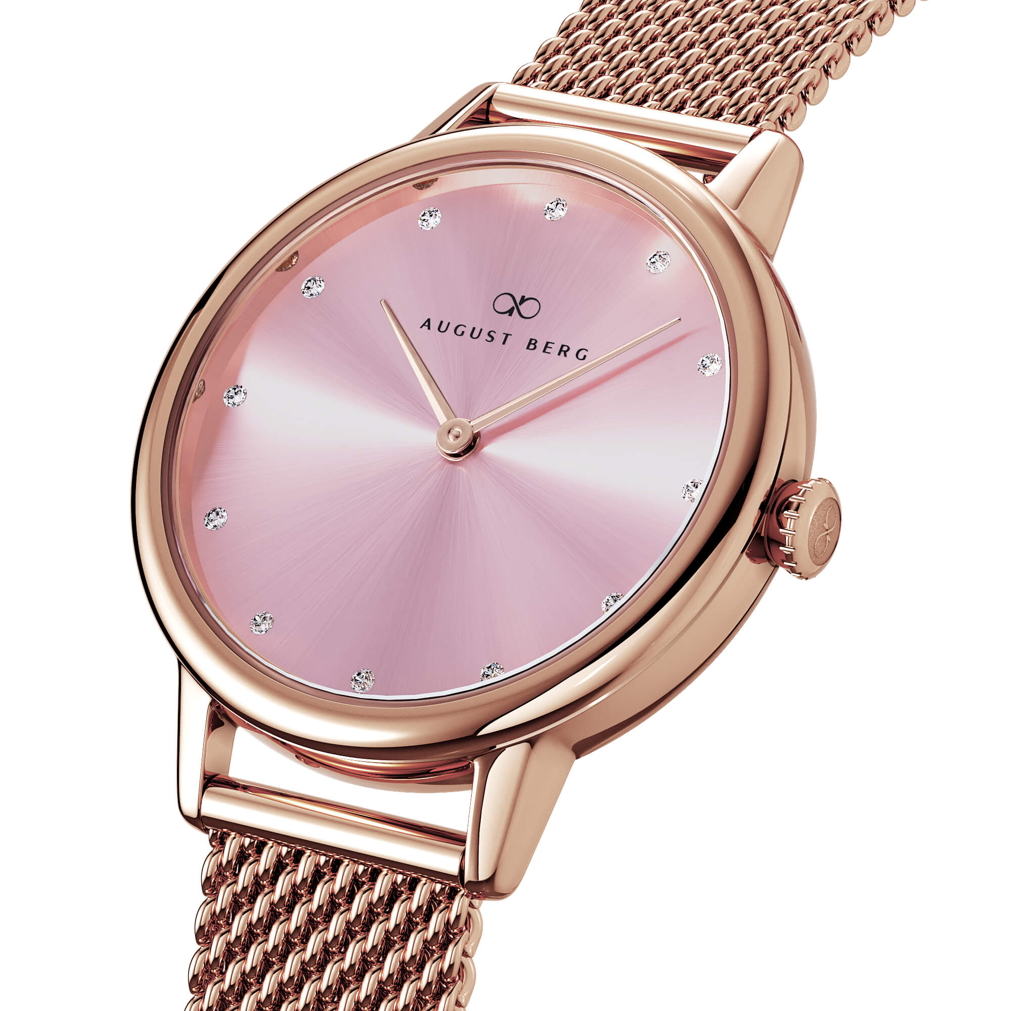 Petite Strawberry Thief Silver Fennel Perlon Strap Watch