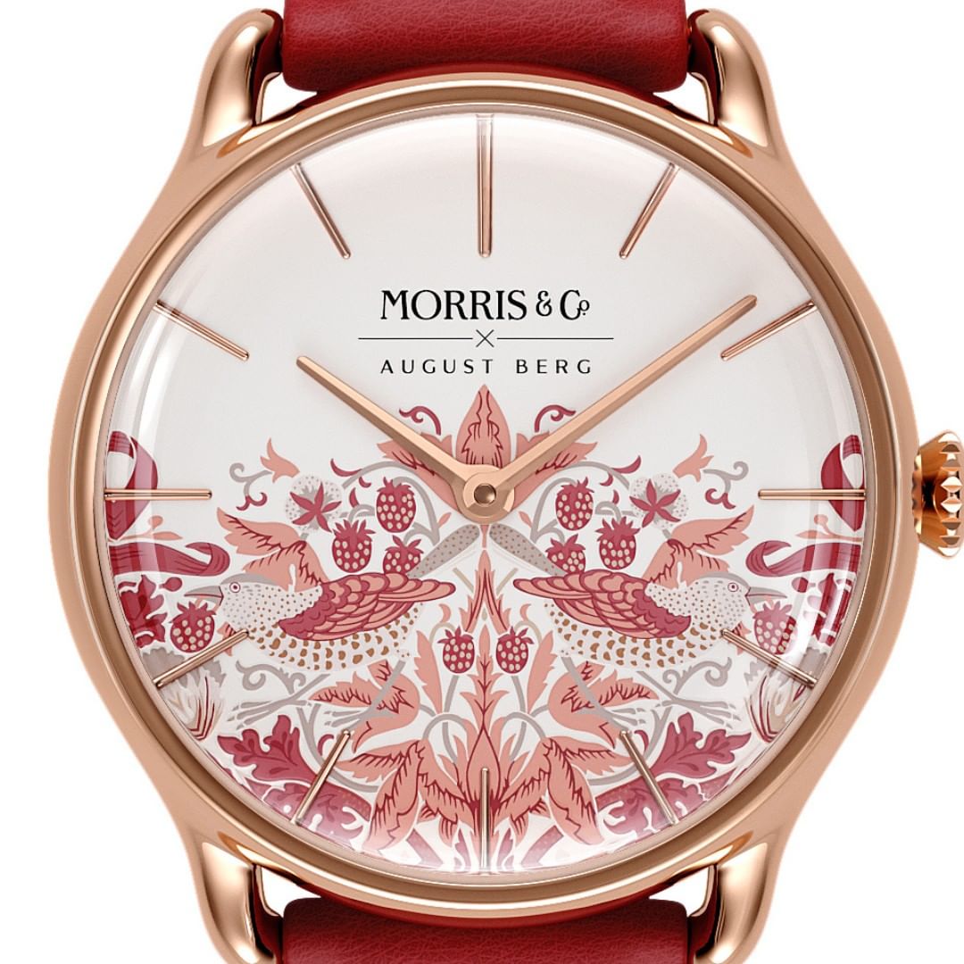 New Simply Strawberry Thief | Madder Rouge Italian Leather