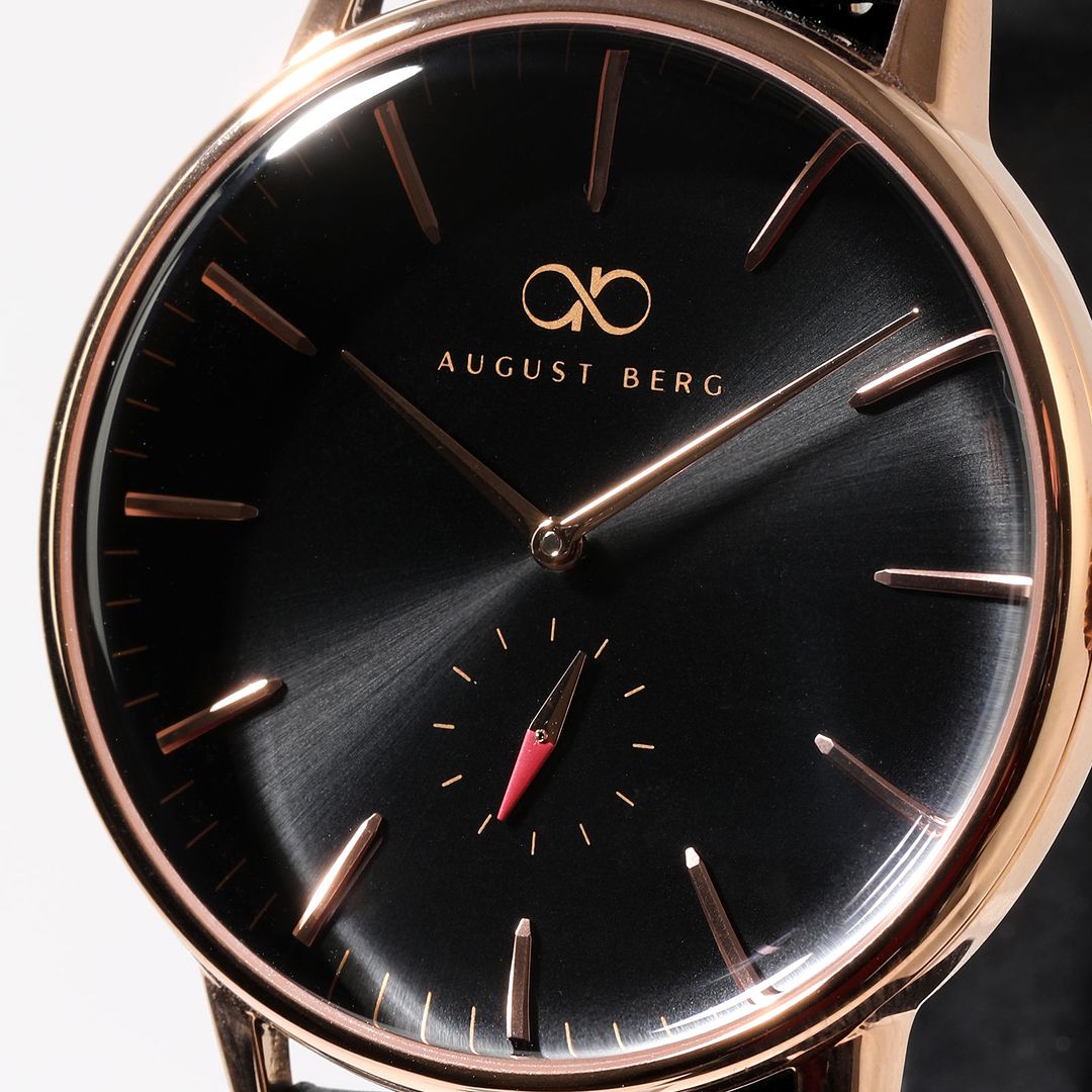 August Berg オーガストバーグSerenity Noir Black Noir Black Dial Watch With Black Mesh Strap – August Berg