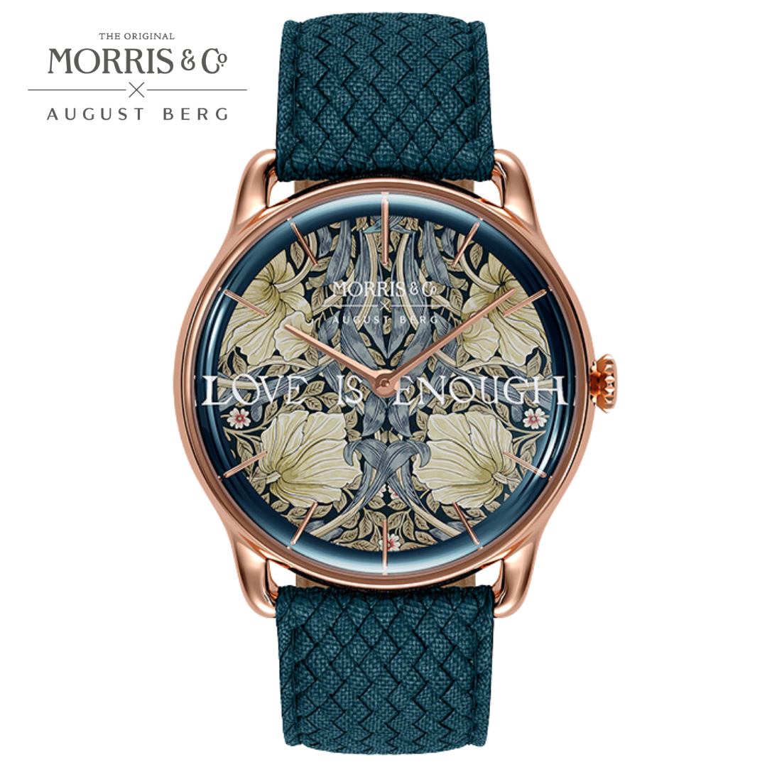 august berg Morris & Co. Indigo Rose Gold Pimpernel Watch