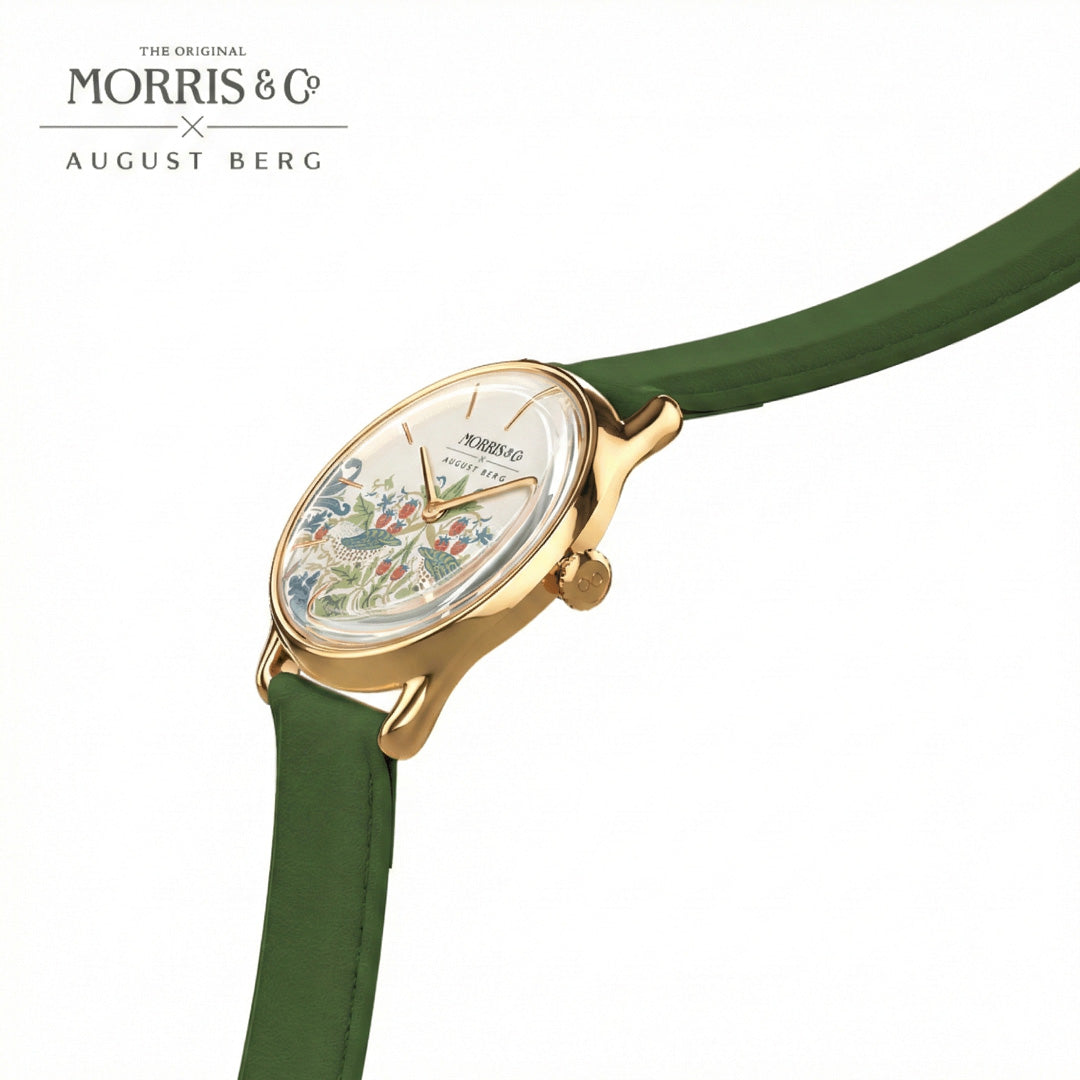 Simply Strawberry Thief Cochineal Olive Green | August Berg