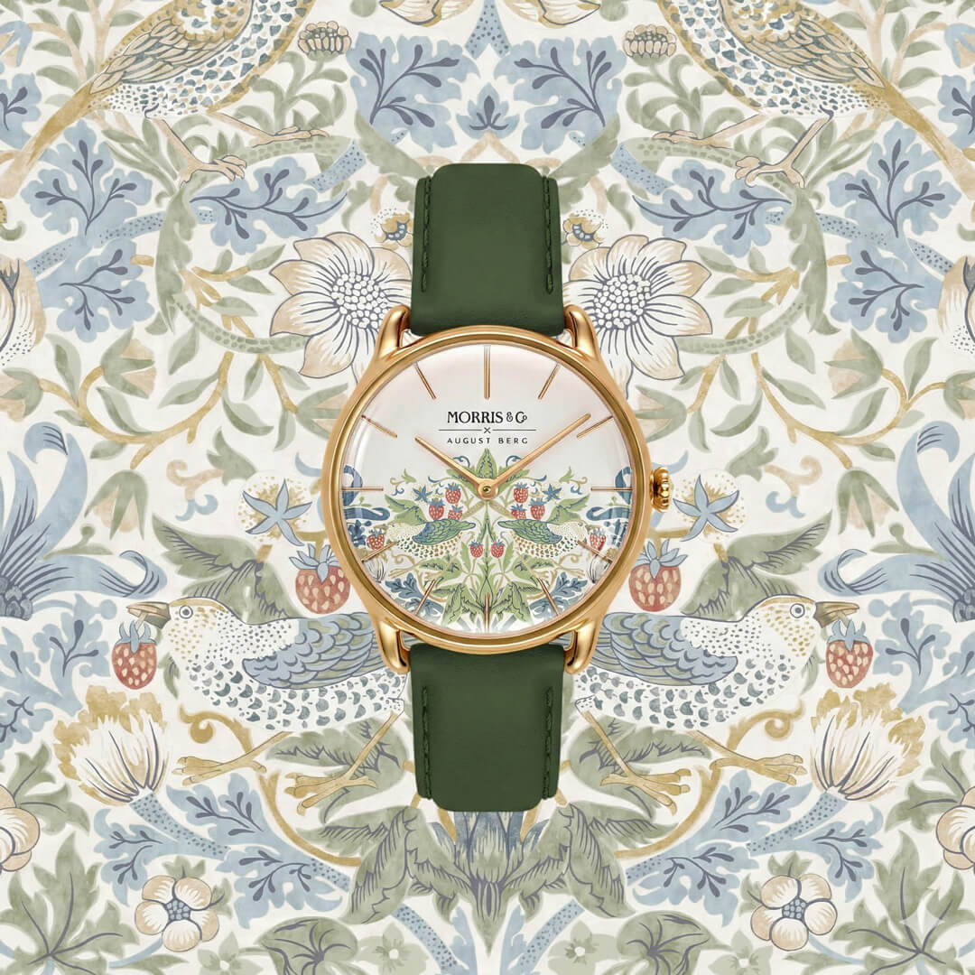 Simply Strawberry Thief Cochineal Olive Green