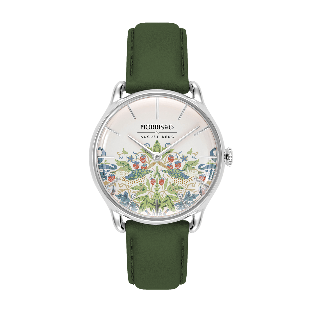 Simply Strawberry Thief Cochineal Green - August Berg