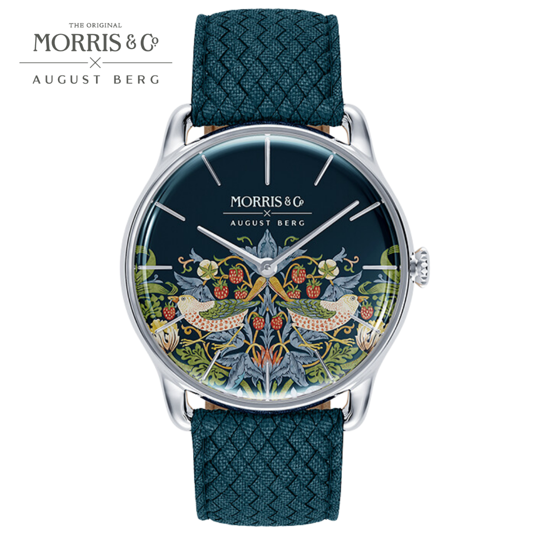 Morris & Co. Indigo Silver Strawberry Thief Watch – August Berg