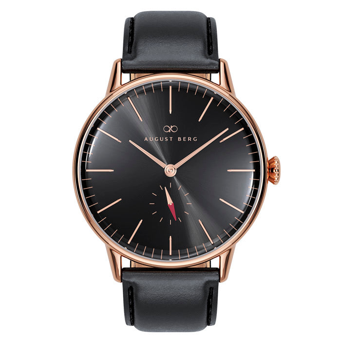 August Berg オーガストバーグSerenity Noir Black Noir Black Dial Watch With Black Mesh Strap – August Berg