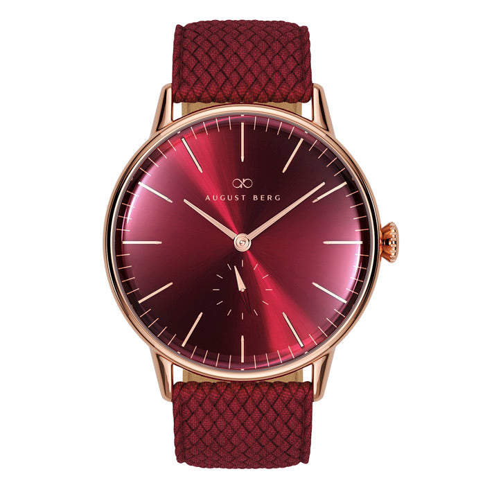 Burgundy mens watch deals