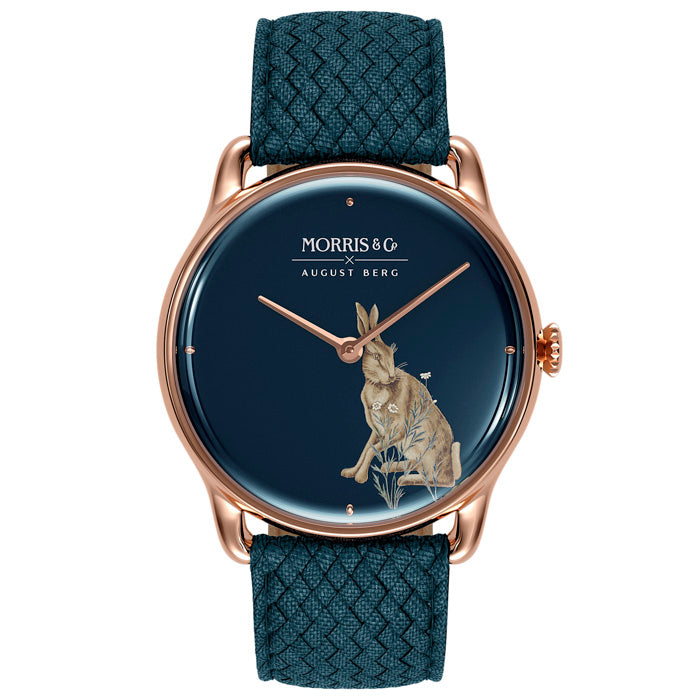 Morris & Co. Indigo Rose Gold Forest Hare Watch – August Berg
