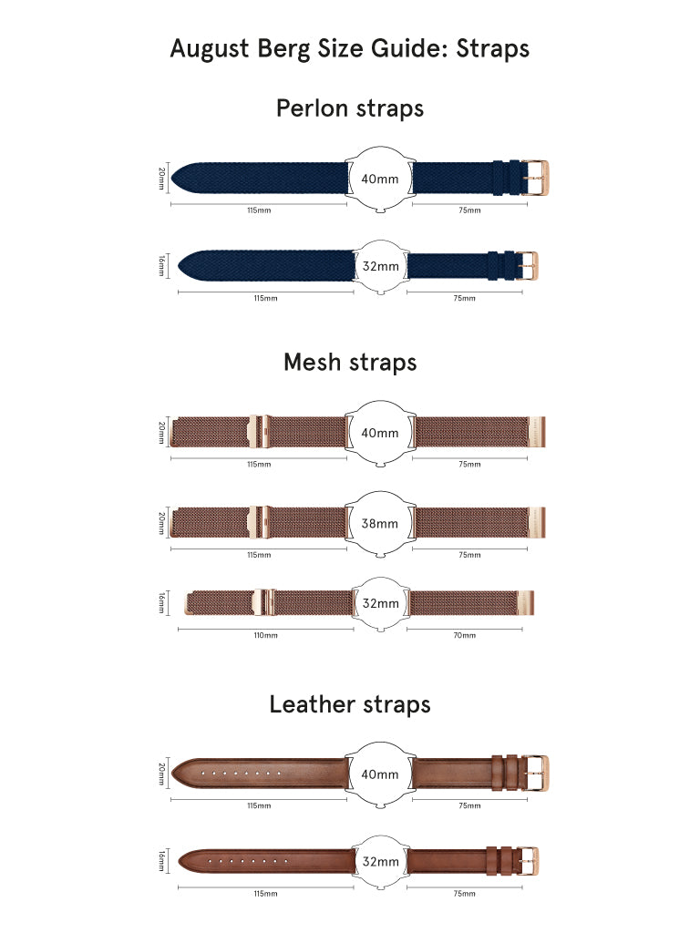 Watch strap hot sale length guide